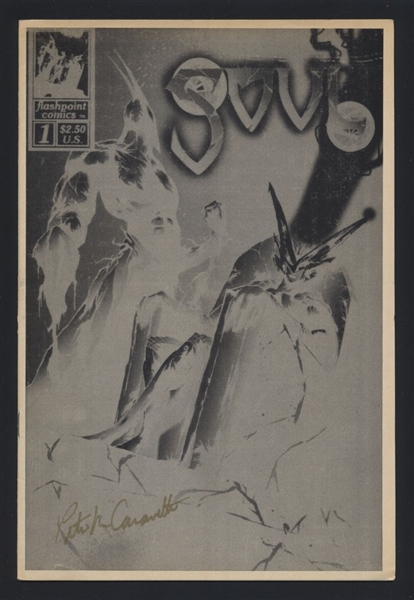 Soul #1 VF B&W Variant SIGNED 1994 Flashpoint Comic Book