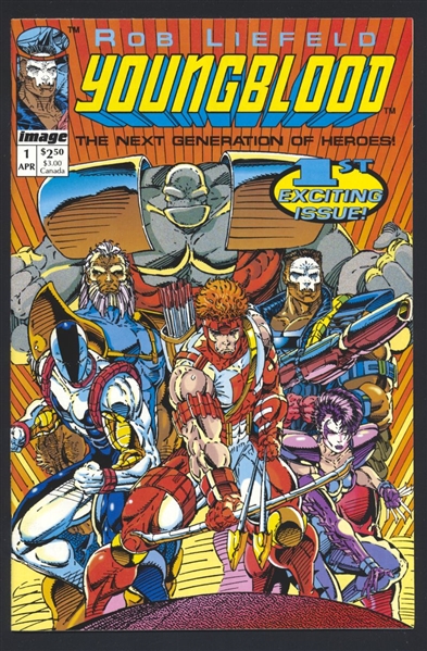 Youngblood (V1) #1 VF/NM w/ Cards Rob Liefeld 1992 Image Comic Book