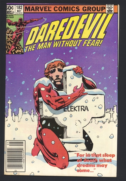 Daredevil #182 VF/NM NEWSSTAND vs Punisher Frank Miller 1982 Marvel Comic Book