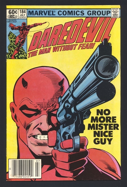 Daredevil #184 FVF NEWSSTAND vs Punisher Frank Miller 1982 Marvel Comic Book