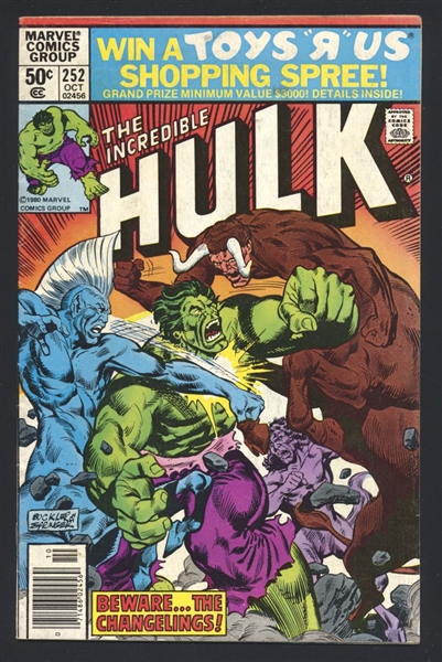Incredible Hulk #252 FN NEWSSTAND 1980 Marvel Comic Book
