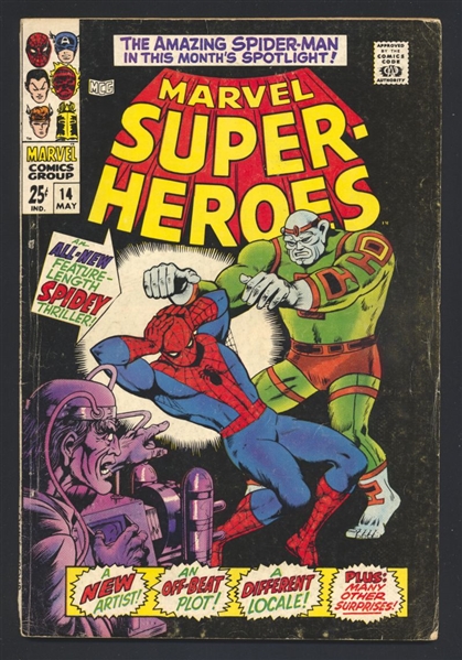 Marvel Super-Heroes (V1) #14 GVG Spider-Man Jack Kirby 1968 Marvel Comic Book