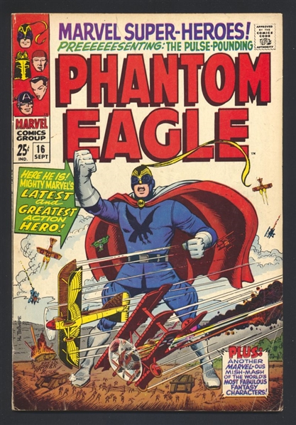 Marvel Super-Heroes (V1) #16 VGF Phantom Eagle 1968 Marvel Comic Book