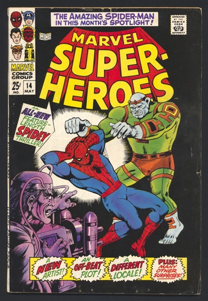 Marvel Super-Heroes (V1) #14 FN Spider-Man Jack Kirby 1968 Marvel Comic Book