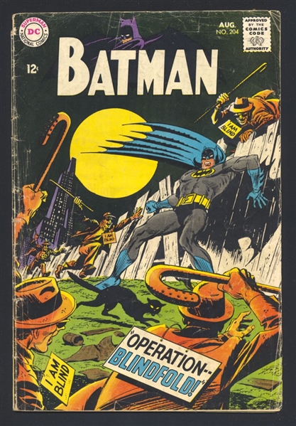 Batman #204 GVG 1st Schemer 1968 DC Comic Book