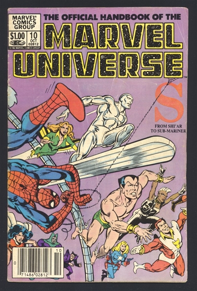 Official Handbook of the Marvel Universe (V1) #10 G NEWSSTAND 1983 Marvel