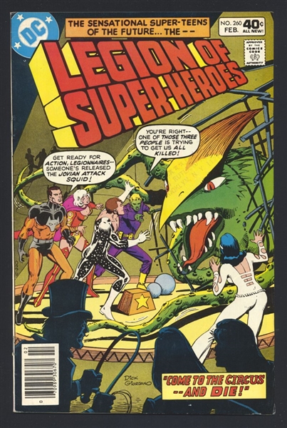 Legion of Super-Heroes #260 VF Space Circus 1980 DC Comic Book