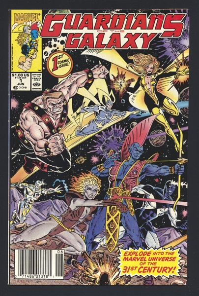 Guardians of the Galaxy #1 FN NEWSSTAND 1990 Marvel Comic Book