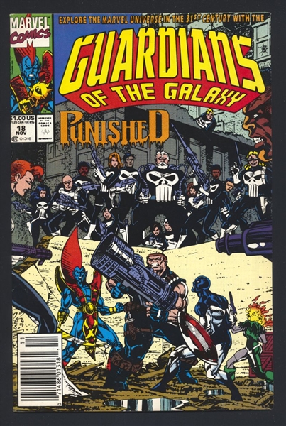 Guardians of the Galaxy #18 FN NEWSSTAND 1st Punisher General 1991 Marvel