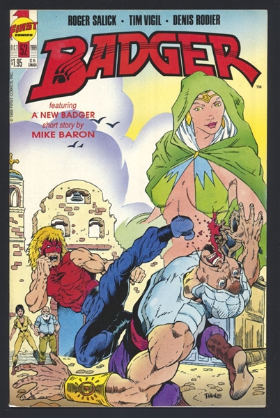 Badger #52 VF Tim Vigil Cover 1989 First Comic Book