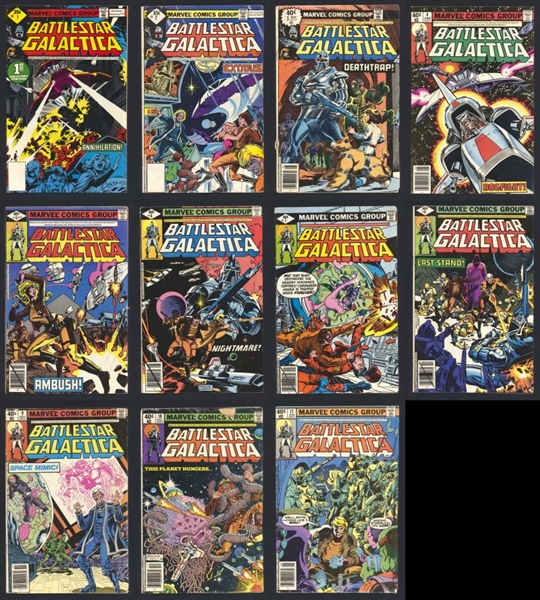 Battlestar Galactica RUN #1-11 VG 1979 Marvel Comic Book