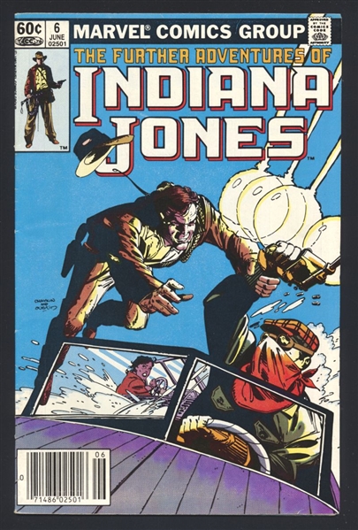 The Further Adventures of Indiana Jones #6 FVF NEWSSTAND 1983 Marvel Comic Book
