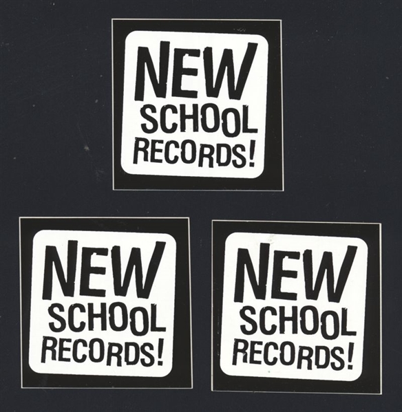 Lot of (3) NEW SCHOOL RECORDS Original Promo Stickers