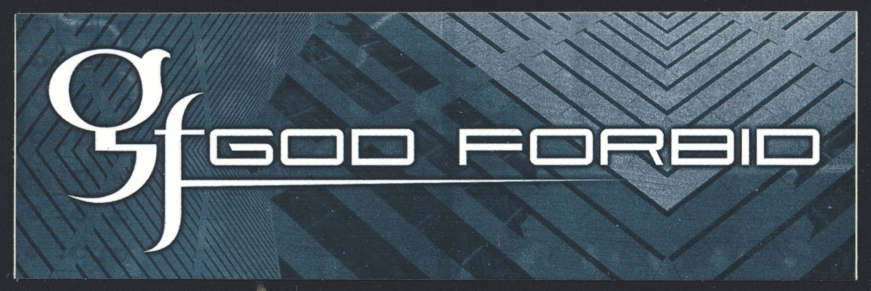 GOD FORBID Determination Original Promo Sticker NEW JERSEY HEAVY METAL
