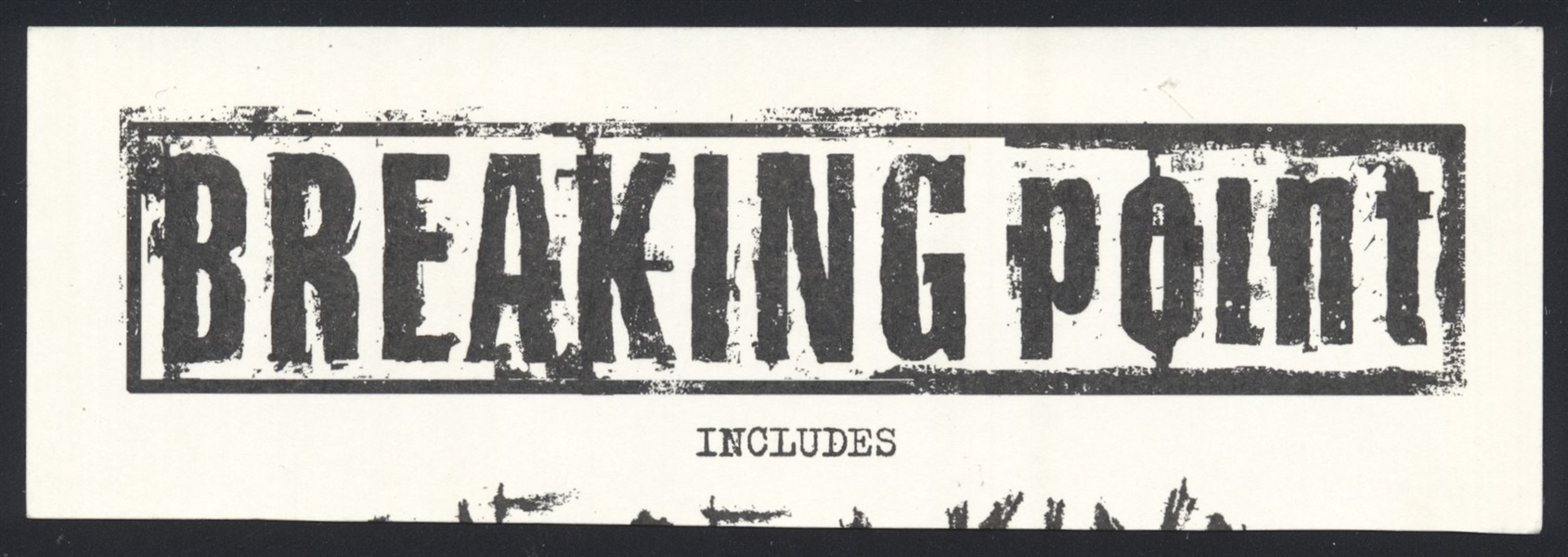 BREAKING POINT One Of A Kind Original Promo Sticker MEMPHIS ROCK BAND