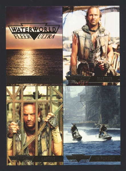 1995 Fleer Ultra WATERWORLD Promo Card Uncut Sheet Panel