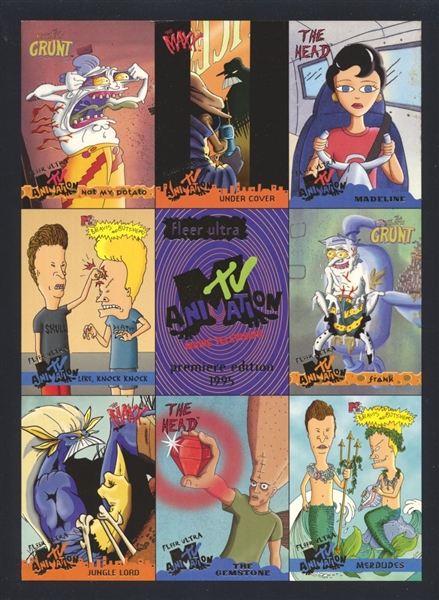 1995 Fleer Ultra MTV ANIMATION Promo Card Uncut Panel The Maxx Beavis Butthead 